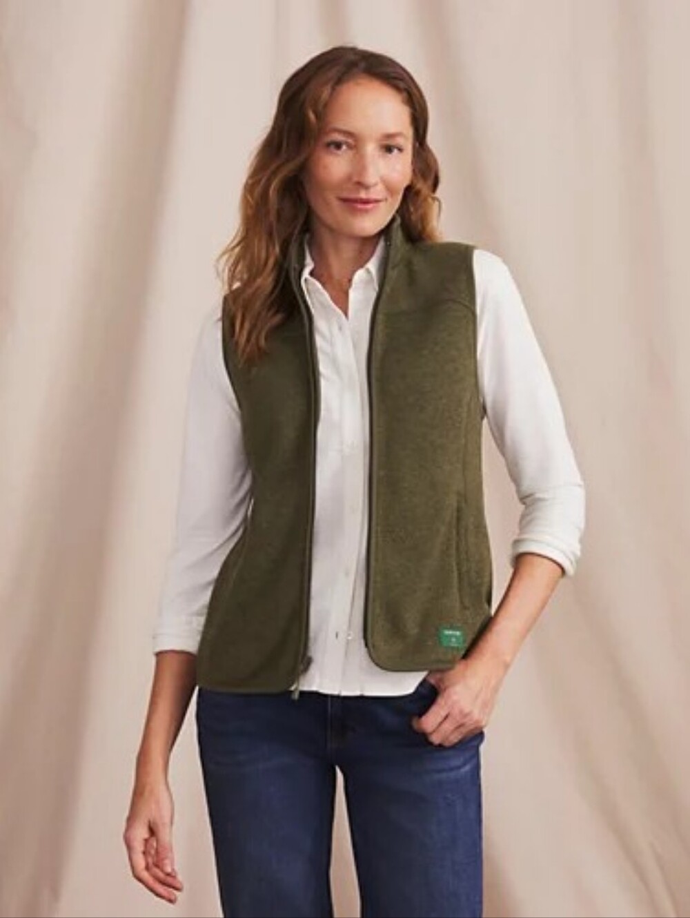 Orvis R65 Sweater Fleece Vest- Tarragon - Picture 6 of 10
